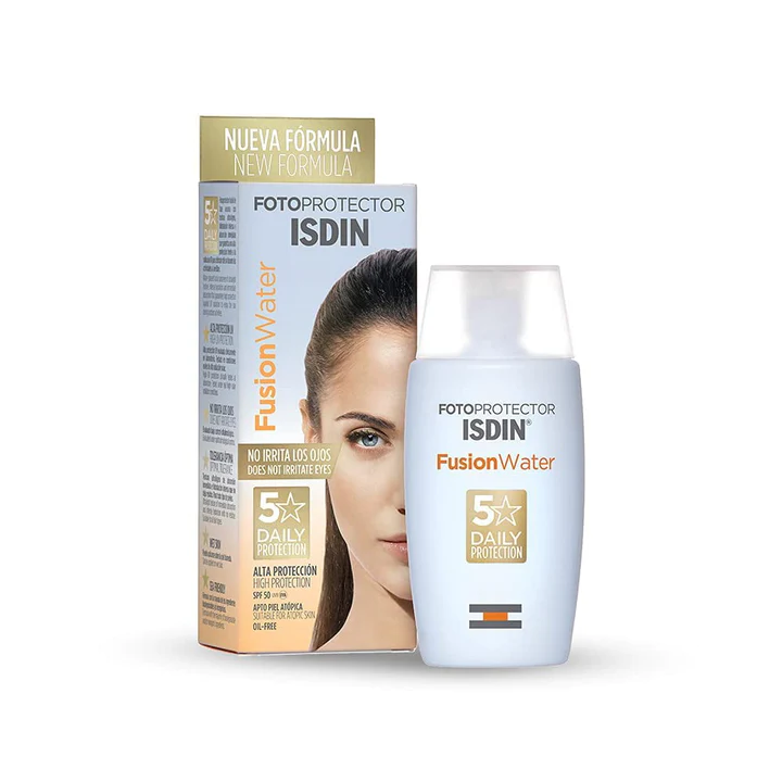 ISDIN Fotoprotector Fusion Water (Liquid) SPF 50, 50 ml | Sunscreen for Face, Water Based and Oil Free…